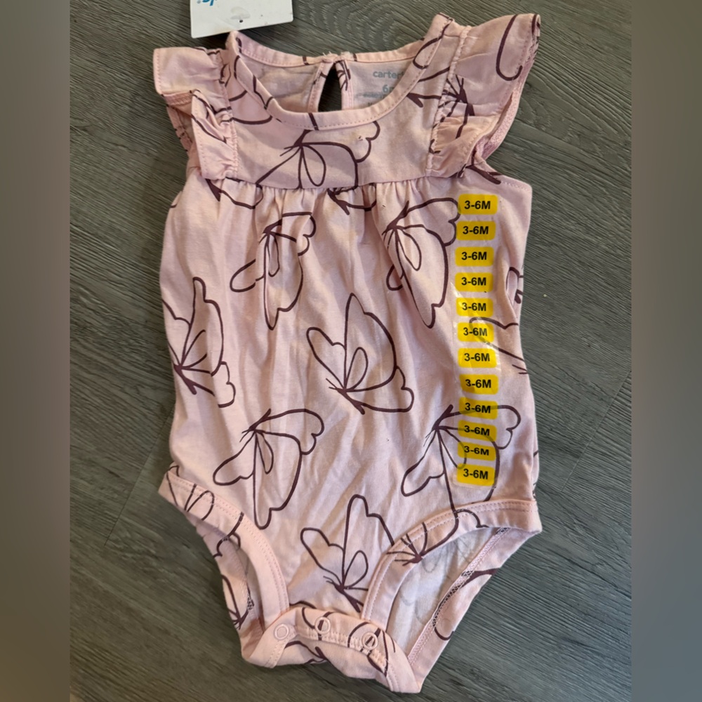 3-6 Months baby girl tank top onesie